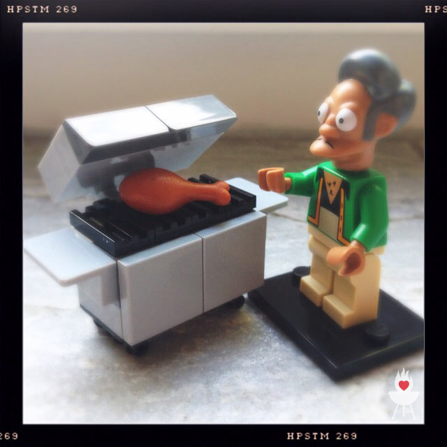 Lego-Grill mit Apu