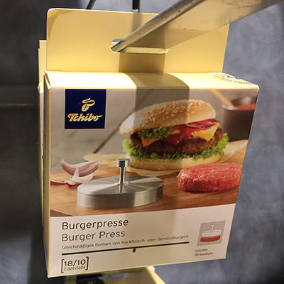 Burgerpresse Tchibo Verpackung