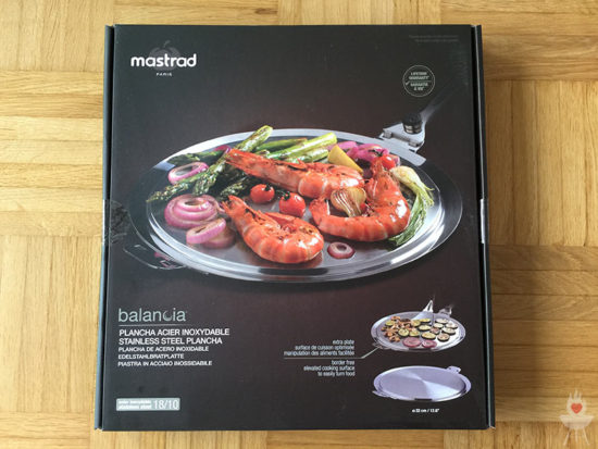 Edelstahl-Plancha von SteakChamp Verpackung