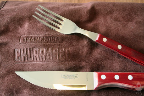 Jumbo-SteakbesteckSet Gabel und Messer Tramontina Churrasco