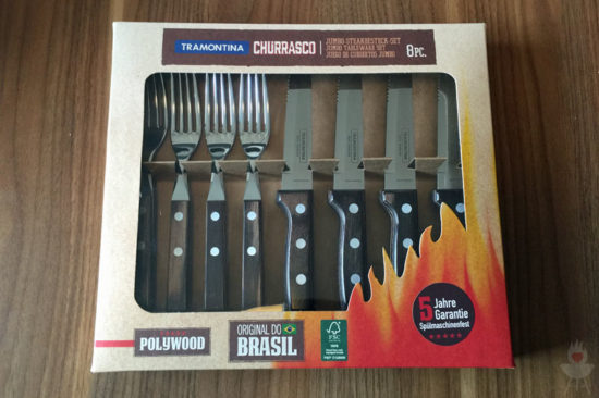 Jumbo-SteakbesteckSet Verpackung Tramontina Churrasco