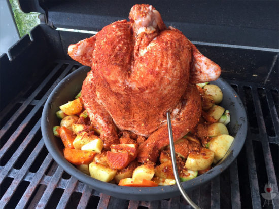 Römertopf Multi-Chicko Brathähnchen auf Grill