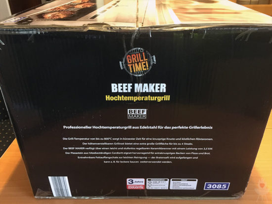 Beef Maker Verpackungstext