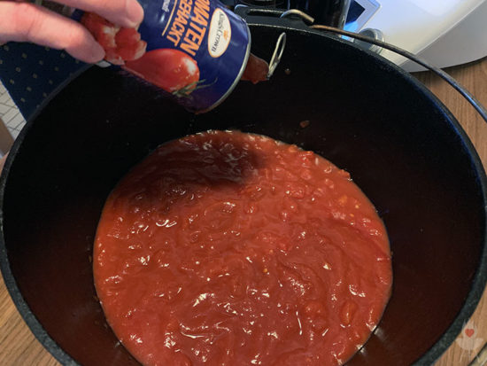 Pfundstopf-Rezept Dutch Oven - Tomaten