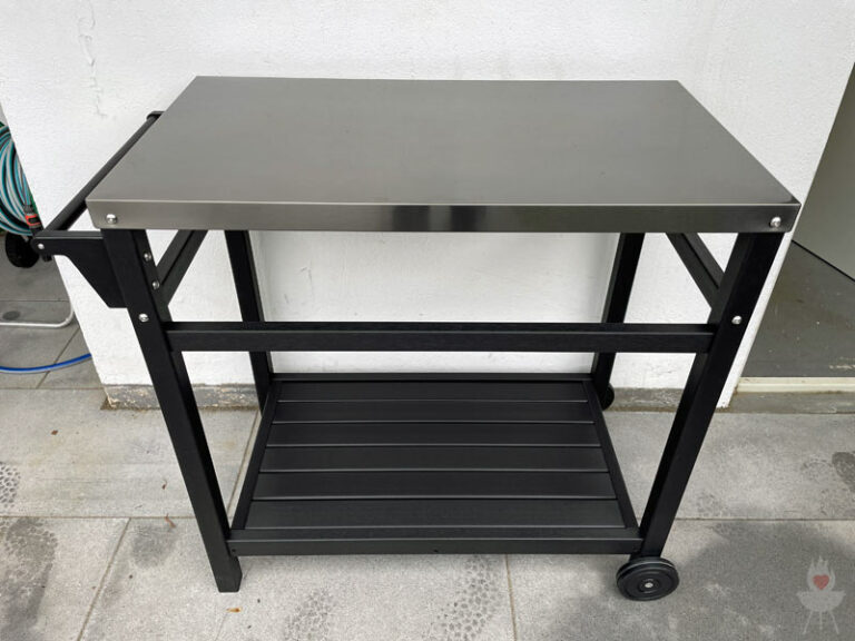 TORVA BBQ Beistelltisch Outdoor - Edelstahl-Platte, Witterungsbeständig